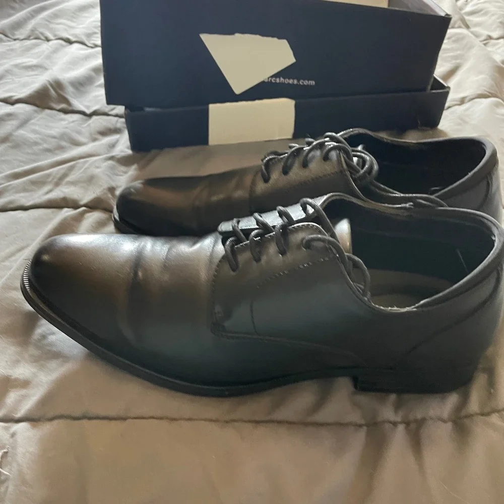 Bruno Marc Men's Black Oxford Dress Shoes Lace Up Size 9.5 Classic Formal‎